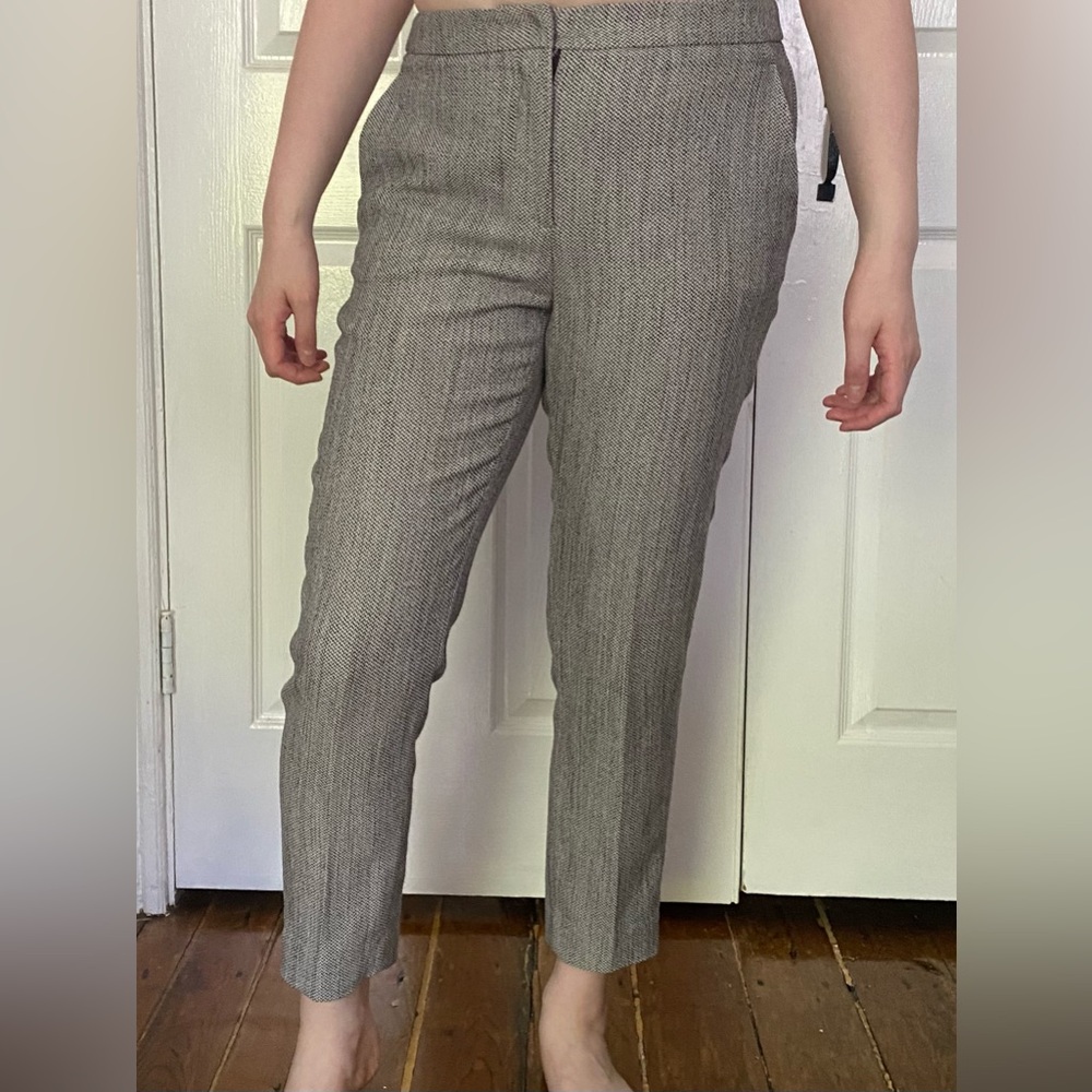 NWT H&M Gray Tweed Tapered Trouser Pants